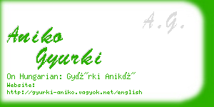 aniko gyurki business card